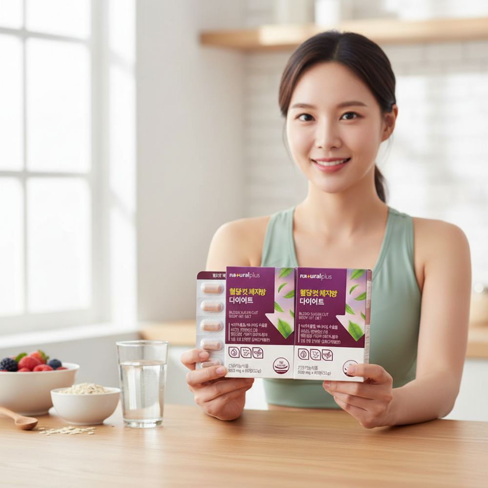 내츄럴플러스 체지방 다이어트 4개월 120정 녹차추출물 바나바잎추출물 무리한다이어트 혈당관리 <b>체중감량</b>