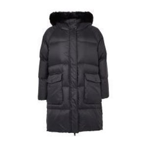 이브살로몬 여성 폭스 퍼 후드 퍼프 재킷 다운 패딩 자켓 Down jacket with fox fur hood YVEUW34KBCK8AAAA00 c99 144593877