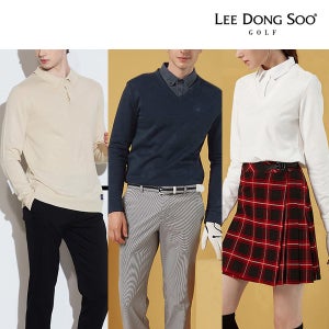 [하프클럽] 이동수골프 남성/여성 니트 카라 긴팔티셔츠 12종 택1