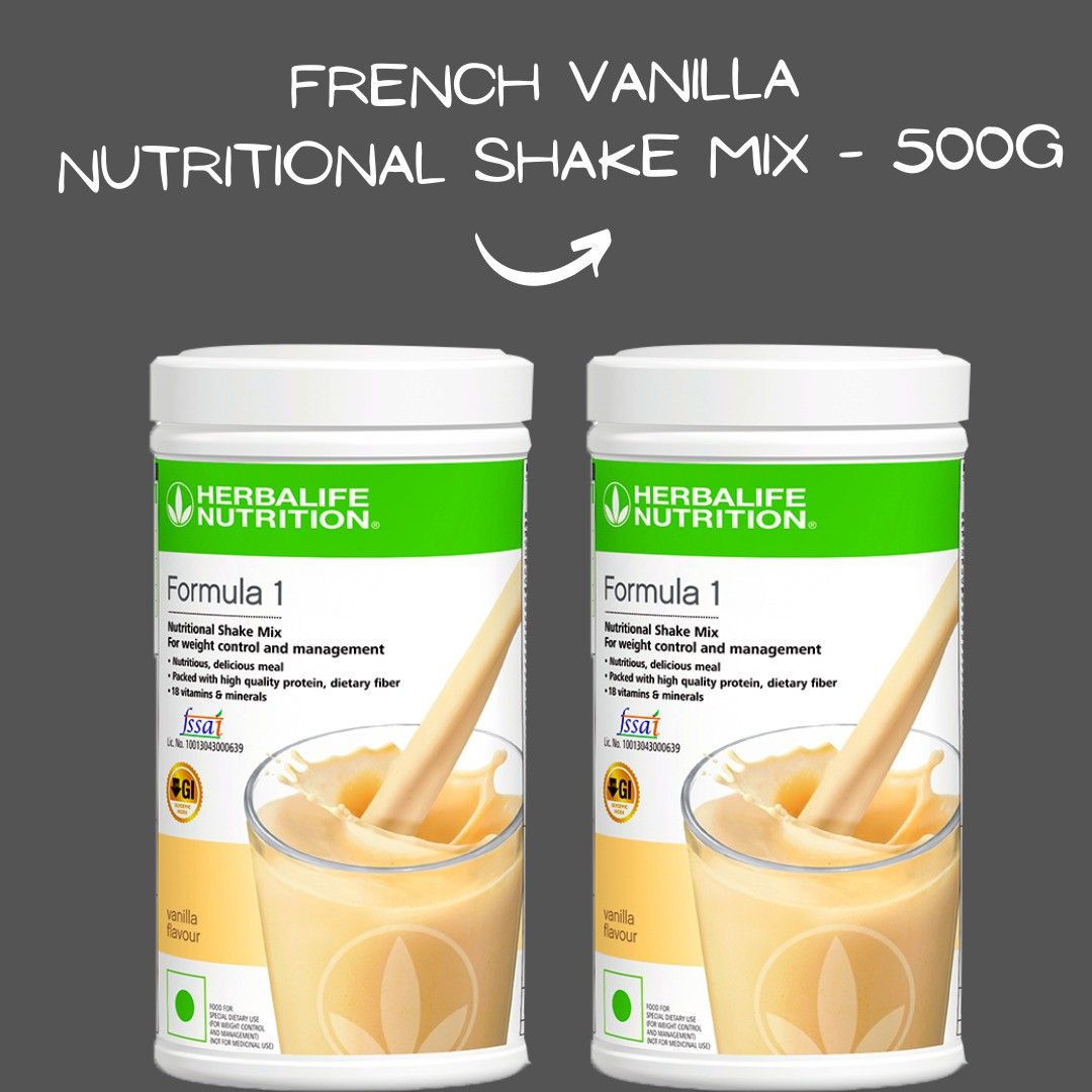 <b>허벌라이프</b> 포뮬러 1 뉴트리셔널 쉐이크 믹스 (딸기 &amp; 바닐라 맛) 효과적인 체중 <b>감량</b> 및 완벽한 식사 대용 영양을 위한 팩 세트  2개입  1개