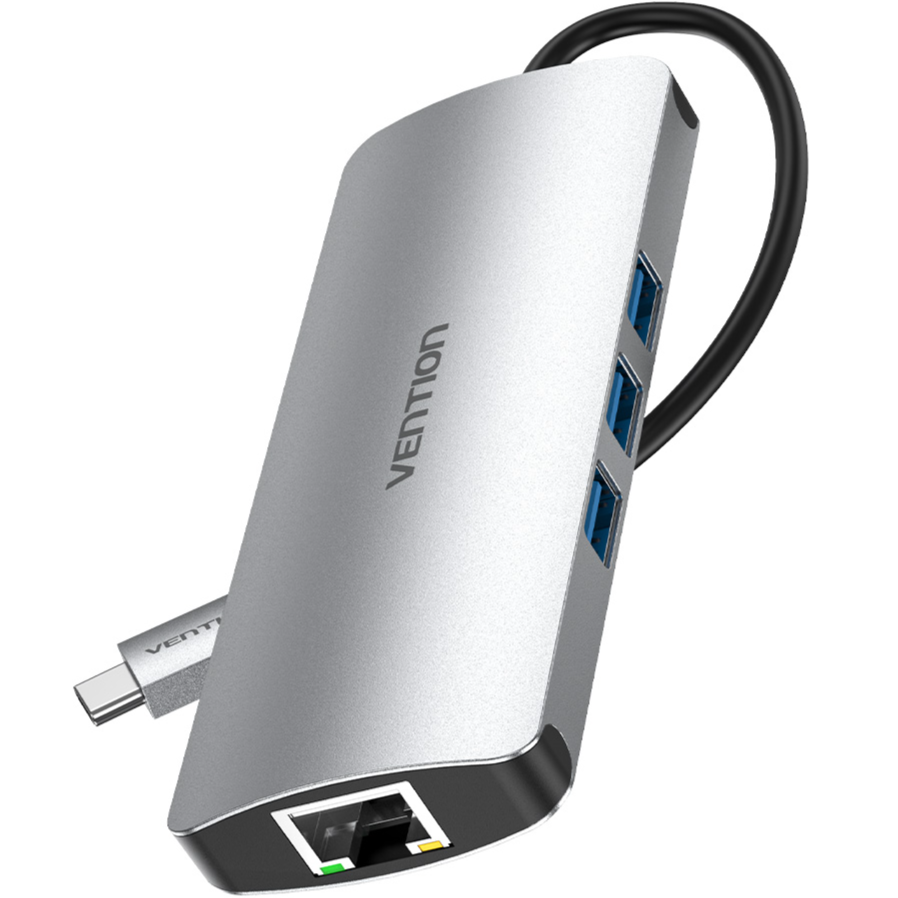 벤션 9in1 C타입 올인원 도킹 스테이션 USB 허브 CGNHA  그레이