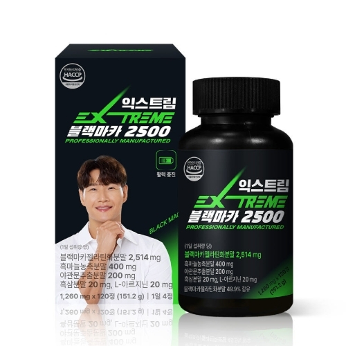 콜마비앤에이치 익스트림 <b>블랙마카</b> 2500 1260mg x 120정, 2개
