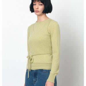 [시야쥬] SI 스트랩 슬리브리스 니트 셋업_Yellow green SIKN2179SIKN2175