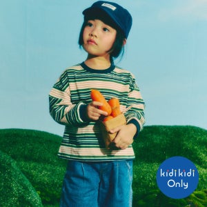 [단독상품] 밀리밤 무지개 스트라이프 긴팔티 MLLA26S4Z