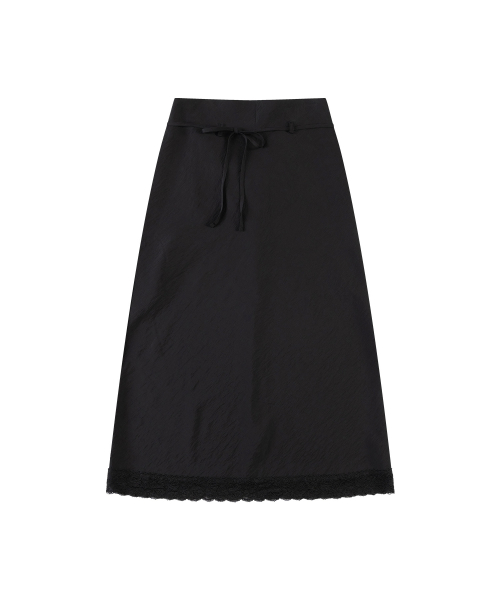 [시야쥬] SIST9059 레이스 실키 롱 스커트_Black m1037_1655667