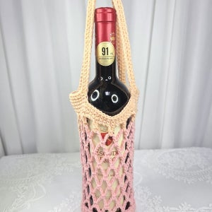 [점빵민빵] 와인가방 위스키 캐리어 뜨개주머니