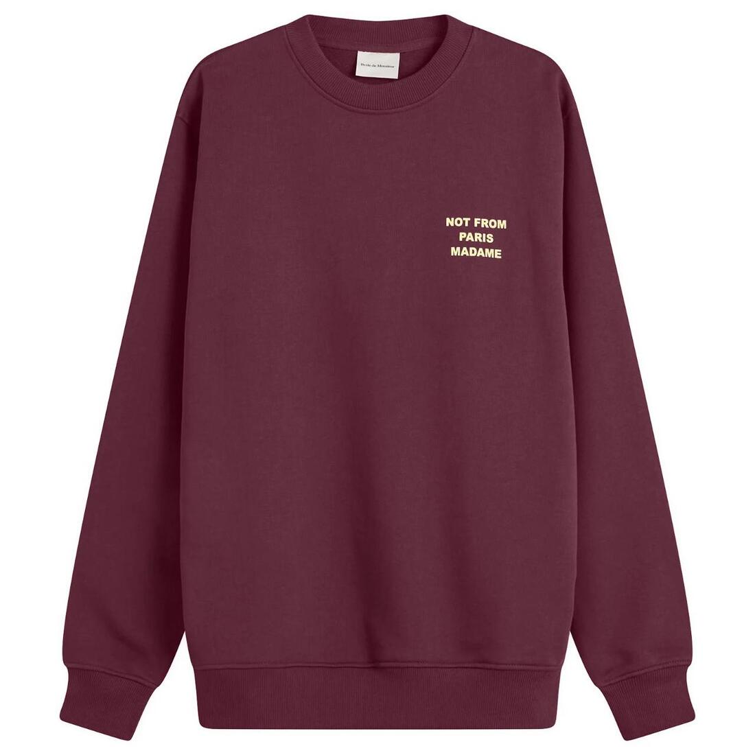 드롤드무슈 스웻셔츠 Drôle de Monsieur Slogan Sweatshirt I-SW149-CO127-WN