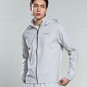 캘빈클라인스포츠 캘빈클라인 스포츠 남성 바람막이 셋업 나일론 우븐 자켓 (라이트그레이)