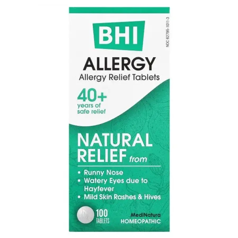 <b>MediNatura</b>, BHI, <b>Allergy</b> Relief, 100 Tablets