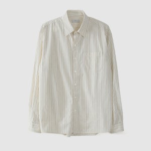 [애습] 핀 스트라이프 셔츠 - 크림 ASP262CR