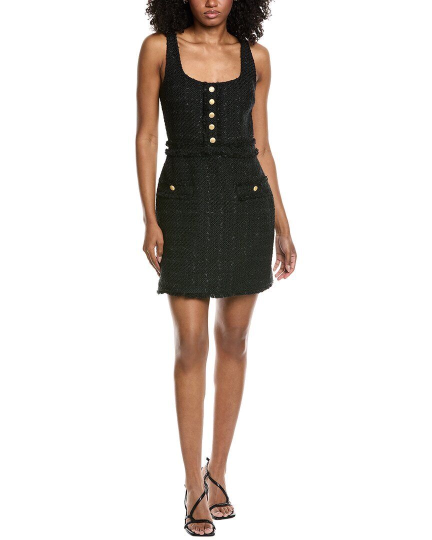 L’AGENCE 스퀘어 넥 울 블렌드 미니 원피스 드레스 L AGENCE Valli Square Neck Wool Blend Mini Dress 141548337 152330242