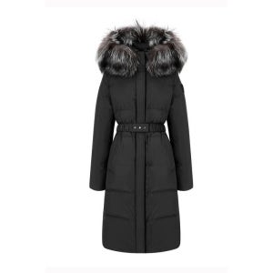 노비스 다프네 폭스퍼 벨티드 다운 코트 블랙 2601737949 25FW DAPHNE 여성 152300687