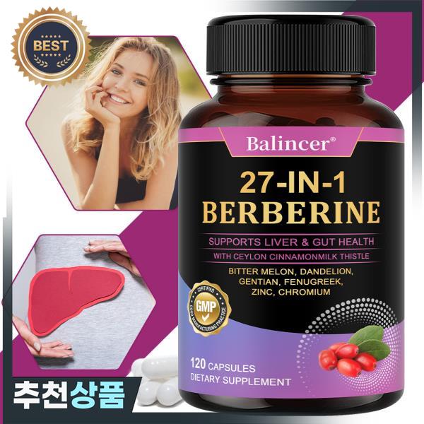 베르베린 캡슐 - 실론 계피 함유 혈당 균형 심혈관 건강 소화 촉진 신진대사 촉진