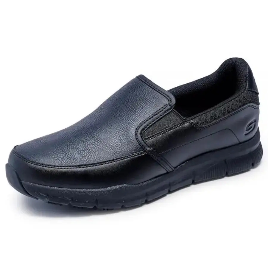 스케쳐스 <b>남성용</b> Nampa-GrotON <b>온 푸드</b> 서비스 슈즈, 블랙, 너비 8 157567