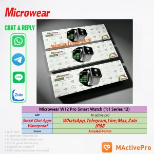최신 W12 Pro 스마트워치 S12 S 시리즈 12 11 10 Microwear W12pro 46mm W11 Pro 스마트워치에서 업그레이드됨 WhatsApp 채팅에 응답