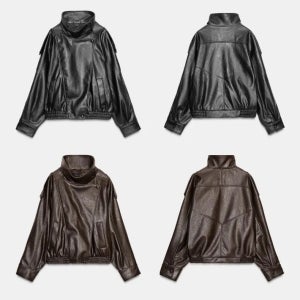 자라 ZARA 테크니컬 가죽 자켓 레더 점퍼 4391/892/700