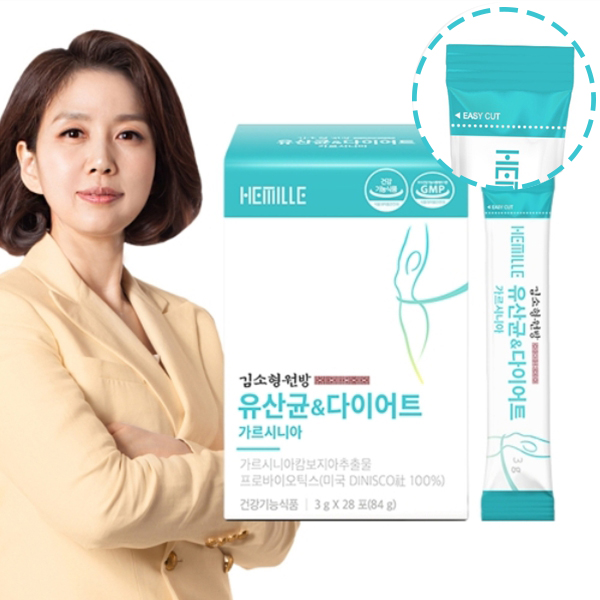 헤밀레 김소형 유산균앤다이어트 가르시니아 28포, 1개