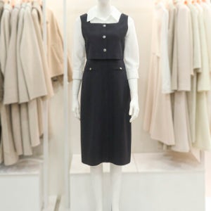 숲 블라우스 배색 버튼 원피스(OC3OPQ3) 모다아울렛 대구점