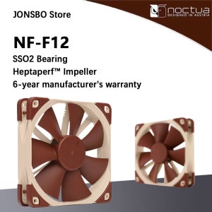Noctua NF-F12 컴퓨터 케이스 냉각 팬, 데스크탑 케이스 CPU 공기 냉각기 냉각용 120mm PWM 댐핑 조용한 라디에이터