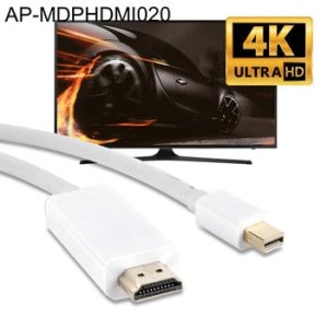 ANYPORT Mini DP 1.2 to HDMI 케이블 2M hdmi젠더 hdmitodvi dvitohdmi hdmic타입케