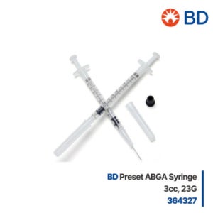 [BD] 동맥혈 채취용 주사기 ABGA 364327 3ml (23G, 1인치, 100개, 채혈/베큐테이너)