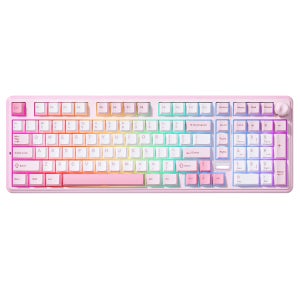 YUNZII B98 PRO QMK/VIA 무선 기계식 키보드, 96% 레이아웃 커스텀 게이밍 키보드, Win/Mac용 핫스왑 가스켓 RGB 키보드