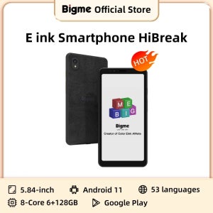 Bigme Hibreak 전자책 리더, 전자 잉크 디스플레이, 5.84 인치 스마트폰 전자책, 안드로이드 11 지지대, 구글 플레이, Eink 휴대폰 리더