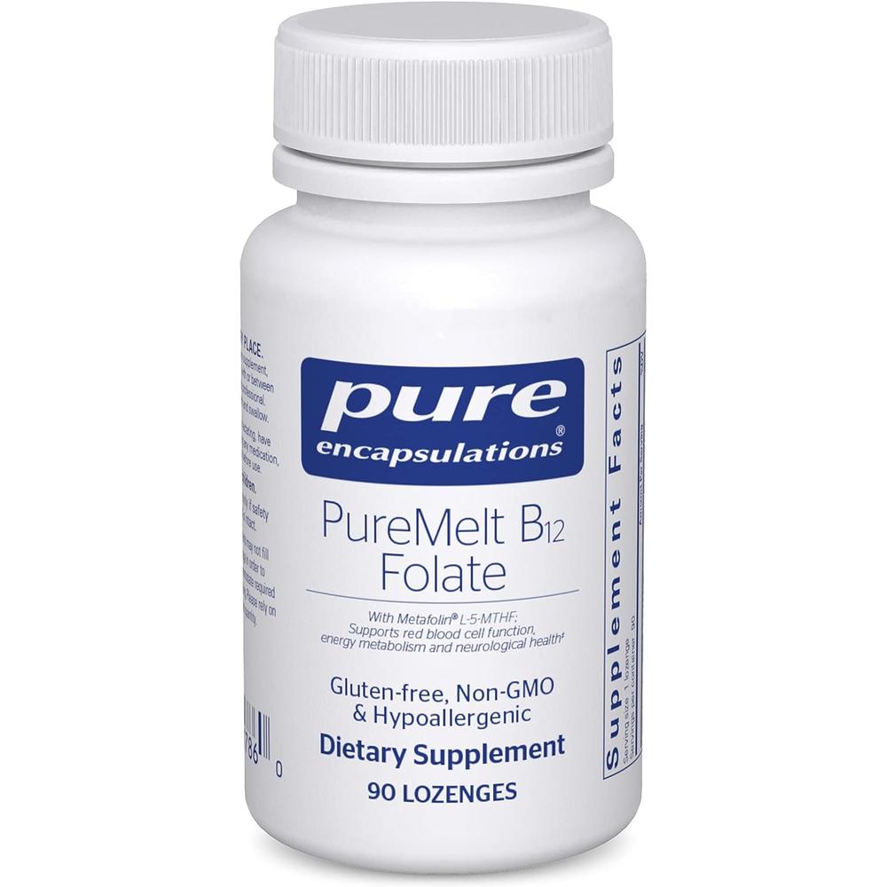 퓨어 PureMelt <b>B12</b> Folate 비타민 <b>B12</b> and Active Folate as Metafolin L-<b>5</b> <b>MTHF</b> 90정