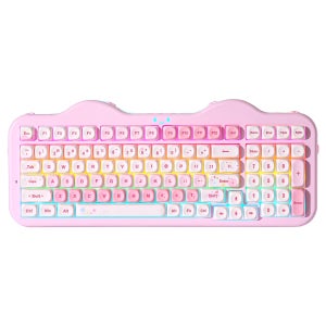 YUNZII C98 무선 기계식 키보드, 99키 핫스왑 가스켓 키보드(숫자 패드 포함), 맞춤형 RGB 백라이트, Win/Mac용 귀여운 키보드