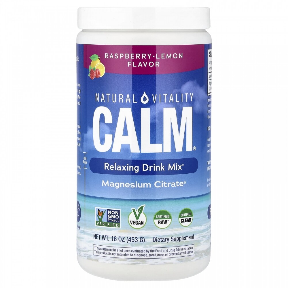 내추럴 바이탈리티 CALM® 릴랙싱 드링크 믹스 라즈베리 <b>레몬</b> 454g (<b>453g</b>)