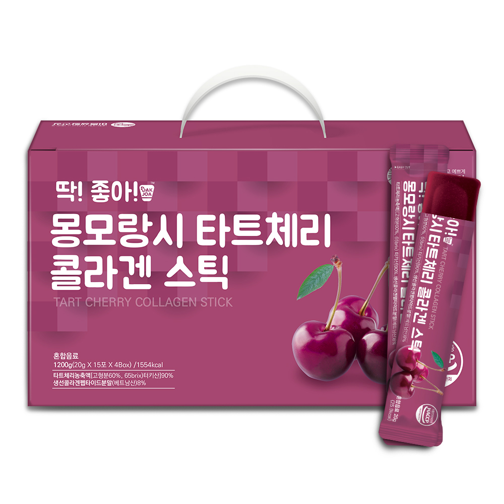 미쁨생활건강 딱 좋아 <b>몽모랑시 타트체리 콜라겐 젤리 스틱</b>