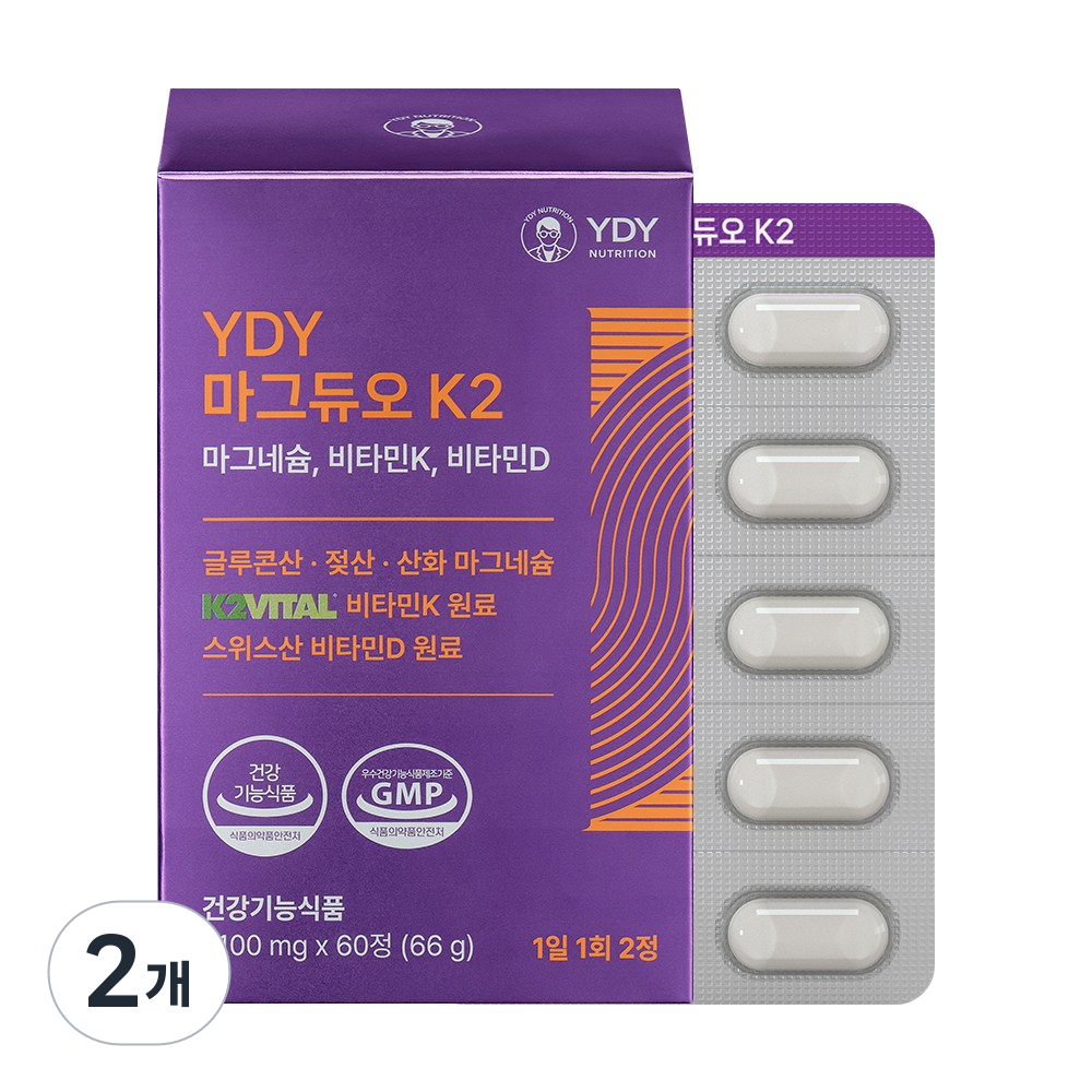 YDY <b>마그듀오</b>K2 마그네슘 비타민D 비타민K 고약사 약들약