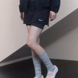 [키르시] 도트 이너 팬츠 레이어드 스커트 [다크 네이비] J6222CSK02NAD