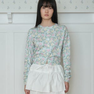 [튜드먼트] ROSE PRINTED CARDIGAN_LIGHT BLUE TM26SKN04LB