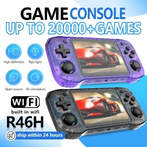 FUNKIDDY NEW R46H 레트로 휴대용 게임 콘솔 리눅스 시스템 4.2인치 IPS 스크린 2인용 WIFI 게임 콘솔 휴대용 포켓 R46S