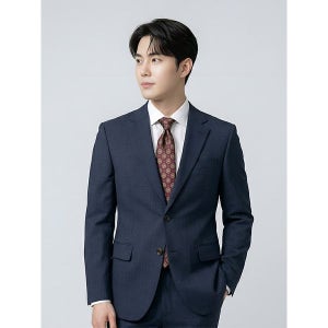 [BY파크랜드] 네이비 모혼방 스트레치 수트셋업-A1SN2310397A_A1PS2310361A