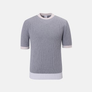 [일레븐티] 배색 반소매 니트 EL26S3MRP0293 M76MAGM35KRMAG0M016