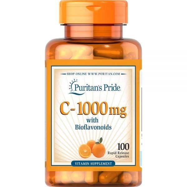Puritan’s Pride Vitamin C with Bioflavonoids for Immune System Support &amp; Skin Health Capsules
