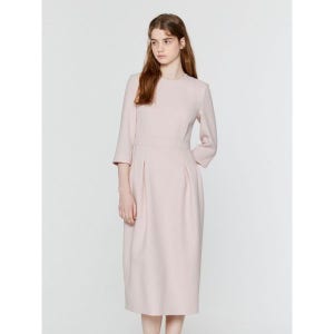 [질스튜어트뉴욕 우먼] 라이트 핑크 핀턱 7부소매원피스 JSDR4A100P1