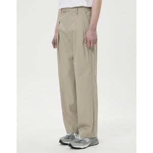 [TNGT] 베이지 와이드핏 베이직 투턱 치노팬츠 TNPA4E106I2