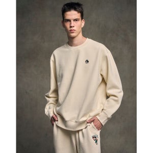 [헤지스] 크림 프렌치테리 스몰로고 맨투맨 SPTS4E101CR