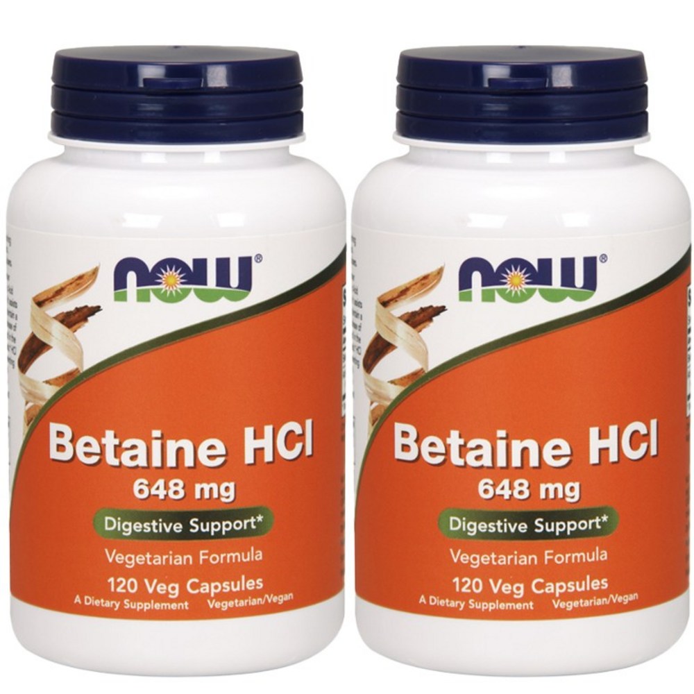 나우푸드 <b>베타인</b> HCL 648mg 베지캡 120캡슐, 1개
