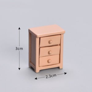 친절한탄씨 1105 미니어처 나무색 3단 서랍 미니서랍장 원목서랍장 플라스틱서랍 한샘서랍장
