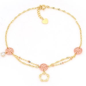 14K 18K 플루토두줄 발찌