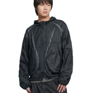 [노매뉴얼] LIGHT SLASH JACKET - GLOSSY BLACK NMSS62WB04GBK