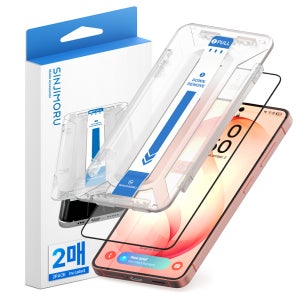 신지모루 2매 갤럭시 S26 울트라 플러스 풀커버 3중 간편부착 타이탄 강화유리 액정보호필름