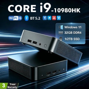 새로운 인텔 I9-10980HK/N150 휴대용 미니 PC 컴퓨터 윈도우 11 32GB DDR4 1/2TB SSD 게이밍 컴퓨터 WiFi 6 오피스 미니 데스크탑