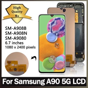 SM-A908B SM-A908N SM-A9080 프리미엄 Lcd 삼성 A90 5G 디스플레이 터치 스크린 디지타이저 패널 어셈블리 (프레임 포함)