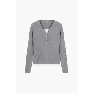 [롯데백화점] 베네통 레이어 배색 로고 니트 (BAKP30611) LE1221079472