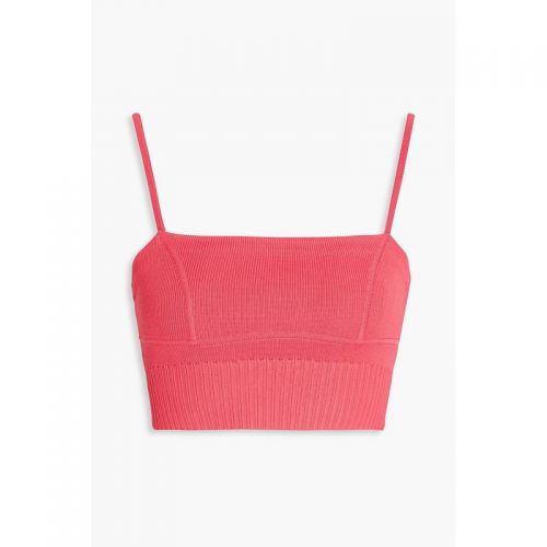 AJE. Coronil cropped knitted top